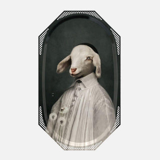 Ibride Galerie de Portraits L'Agneau tray/picture 34x57 cm. Buy on Shopdecor IBRIDE collections