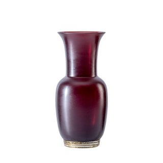 Venini Satin 706.38 satin vase ox blood red/crystal with gold leaf h. 30 cm. Buy on Shopdecor VENINI collections